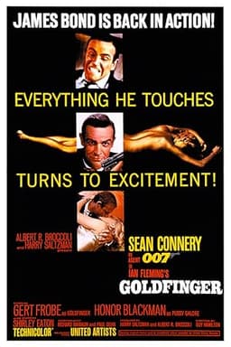 film poster for Goldfinger